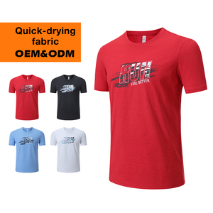 T-shirt de sport respirant à manches courtes pour homme, 79% nylon, 9% polyester, 12% élasthanne, séchage rapide, tissu mesh, t-shirt de sport absorbant la transpiration - Product Image 5