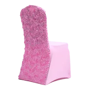 Factory Custom 3D Flower Stuhl bezug Pink Elastic Chair Schon bezug für den Außenbereich