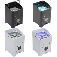 Éclairage de Scène 6x18W Sans Fil DMX, Projecteur LED Uplight sur Batterie WiFi pour DJ, Lumière Par pour Mariage, Fête et Bar