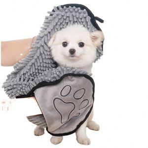 Serviette de bain pour chien à séchage rapide, absorbante et douce, avec poches pour les mains, légère, pour chat et autres animaux de compagnie, vente en gros - Product Image 1