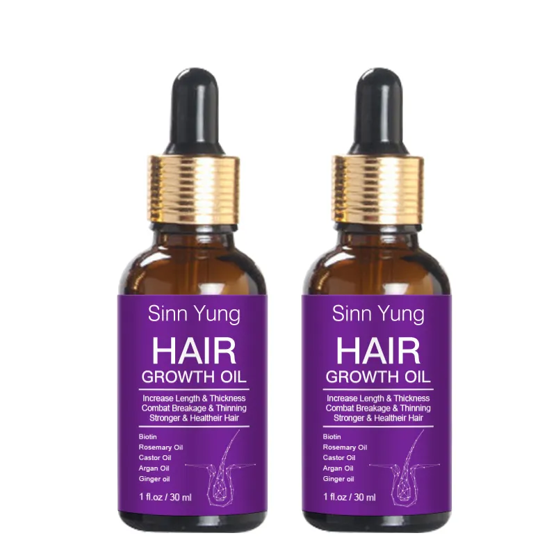 Private Label Indian Hair Regrowth Treatments Anti Hair Loss Organic Natural Castor Rosemary Serum Hair Growth Oil
