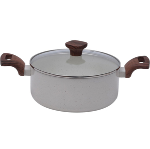 Hot Sell 6 Piece Non-Stick Glass Lids Wood Handles Oven Safe Gas & <b>Induction</b> Ready Minimalist Design Ceramic <b>Cookware</b> <b>Set</b> - Product Image 4