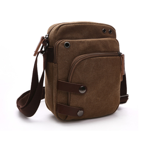 Portafoglio da viaggio da <span class=keywords><strong>uomo</strong></span> in tela retrò personalizzato all'ingrosso <span class=keywords><strong>borsa</strong></span> a tracolla portatile da <span class=keywords><strong>uomo</strong></span> con una spalla di moda - Product Image 2