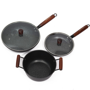 <span class=keywords><strong>Set</strong></span> di pentole da cucina in ghisa da 15 pezzi <span class=keywords><strong>Set</strong></span> di pentole in <span class=keywords><strong>pietra</strong></span> medica antiaderente con rivestimento antiaderente - Product Image 2