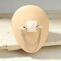 En promotion : Bijou de poitrine en zircon et acrylique, type clip, avec chaîne réglable, sans perçage, SM, anneau de poitrine artificiel, bijoux Constellation