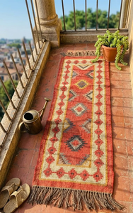 Southwestern Geometric Boho Wool Jute <b>Runner</b> <b>Rug</b> Handwoven Tribal Carpet Accent for Bedroom Living Room Hallway Entryway Home De - Product Image 6