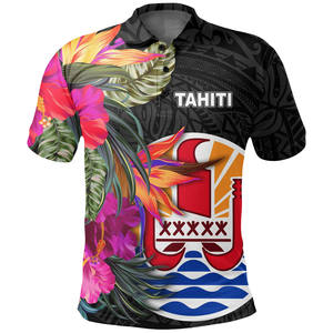 Venta caliente Tahití Poliéster Secado rápido Hawaii Camisas para hombres 3D Impreso <span class=keywords><strong>Tahitian</strong></span> Tribal Tatuajes Estilo Verano Playa hawaiana Camisas - Product Image 6