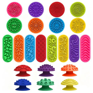 Set di 22 Pietre Sensoriali in Silicone Testurizzate per <span class=keywords><strong>Autismo</strong></span>, Giocattolo Rilassante Antistress, Massaggiatore per Dita, Supporto per Telefono - Product Image 1