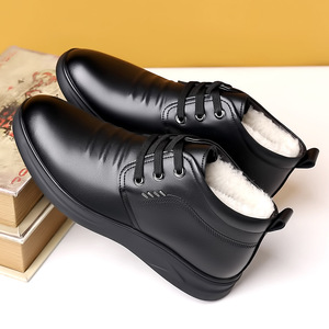 Botas de Invierno para Hombre, con Punta Redonda, Parte Superior de PU, Forro de Piel, Suela de Goma, Botas Cálidas para la Nieve - Product Image 3