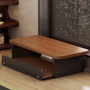 Étagère à café à double niveau en bois avec porte-tasses et rangement - Product Image 1