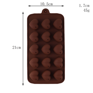 Molde de silicona para Chocolate en forma de corazón, molde para Mousse de pastel de fácil liberación para hornear, utensilios de silicona de grado alimenticio - Product Image 6