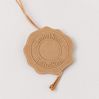 Étiquettes suspendues de luxe pour bijoux et montres, grande taille, avec impression dorée et fermeture à cordon