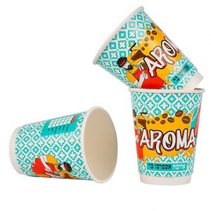 Vente directe d'usine, gobelets à double paroi en papier de qualité alimentaire, écologiques, biodégradables, personnalisables avec logo, pour café chaud, 12 oz - Product Image 4