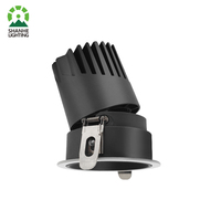 Spot encastré LED COB intelligent moderne anti-éblouissement, orientable, 6000K, DALI dimmable, 7W/12W/15W, en aluminium, pour intérieur