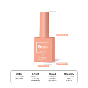 MOBRAY OEM Vente en gros Gel à haute pigmentation en une seule couche Organique Vegan Soak Off Vernis Gel UV Fournitures pour ongles Gel UV Très bon vernis gel - Product Image 6