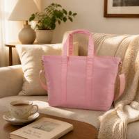 Sac fourre-tout en nylon anti-eau RTS avec bandoulière amovible et réglable, accessoires dorés, sac de voyage, sacs à main M L avec fermeture éclair supérieure