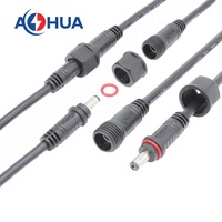 AOHUA DC 5.5*2.1/5.5*2.5 mâle femelle connecteur d'alimentation cc ip65 12v dc 5.5x2.1mm mâle femelle adaptateur jack connecteur led