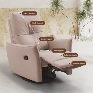 Single <b>Electric</b> Multifunctional Leather Sofa Rotatable Recliner Lazy <b>Chair</b> For Beauty Salon Small Room - Product Image 4