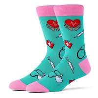 Chaussettes pour femmes, design personnalisé, drôles, dents, infirmière, soins dentaires, cadeau de Noël