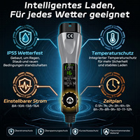 Câble de chargeur de voiture électrique LCLCTEK Type 2, chargeur de voiture électrique portable 3,5 kW 8-16A réglable, chargeur compact avec écran LED et minuterie