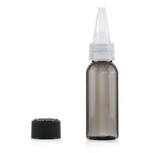 Klare schwarze Farbe angepasste Sauce Pet Squeeze Kunststoff Twist Cap Flasche