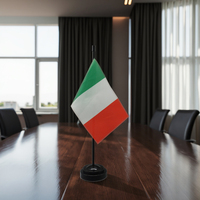 Italie Bureau Personnalisable 14*21cm Négociation Table Drapeau Mini Décoration En Gros Techniques D'impression Numérique