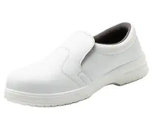 高品质绝缘白色护士安全鞋皮革防水钢趾工作鞋