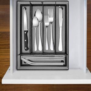 Organisateur de tiroir de cuisine en fil métallique de haute qualité, plateau à couverts, séparateur de rangement pour couverts, logo personnalisé - Product Image 3