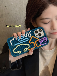 Divertente Cover per Telefono 3D Fai-da-Te in Silicone Antiurto di Lusso con Pannello Sensoriale per iPhone 16 15 14 13 12 - Product Image 6