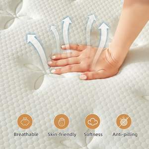 Funda de bambú de tela ecológica, colchón de espuma viscoelástica de nuevo diseño para dormir bien, tamaño completo - Product Image 2