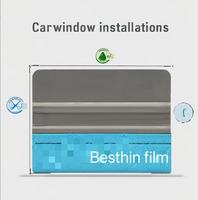 Spatule de pose de film 7mo TPU rose en plastique pour vitres de voiture, outil de covering automobile anti-rayures