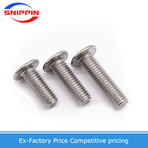 สกรูหัวแบนบางพิเศษสำหรับ M2M2.5M3M4M5M6M8M10ทำจากสเตนเลสสตีล304หัวน๊อตหกเหลี่ยมแบบหัวแบนหัวน๊อตเมตริก - Product Image 4