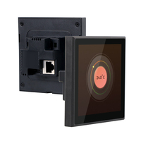 Portworld nuevo marco de Metal CNC Panel táctil de hogar inteligente de 4 pulgadas con RS485 Rj45 tipo C en la parte posterior para control de luz de hogar inteligente