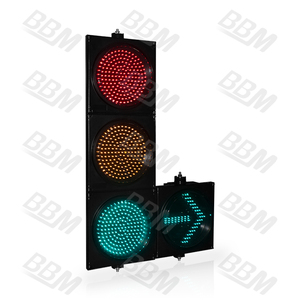 Signalisation routière LED à boule rouge et verte de 300 mm pour allée - Product Image 1