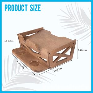 Support en bois pour détergent à lessive, double rangement pour bouteilles avec gobelet doseur, organisateur de nettoyage domestique - Product Image 4