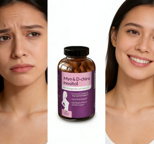 Suplemento de Apoio ao Equilíbrio Hormonal Feminino com Folato, Vitamina D3, Mio-Inositol e D-Chiro Inositol Cápsulas para Adultos - Product Image 6