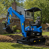 Mini-excavatrice EPA à moteur Kubota, 2 tonnes, sur chenilles, pour travaux d'excavation dans les jardins et les cours arrière, livraison gratuite