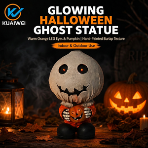 Statua di Sam in Resina Fatta a Mano KW, Figura Fantasma Luminosa per Halloween 2026, Decorazione Resistente all'Acqua per Casa Stregata - Product Image 4