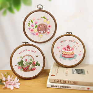 <span class=keywords><strong>Kit</strong></span> de <span class=keywords><strong>broderie</strong></span> de tournesol DIY avec cerceau rétro - Décoration de disque de <span class=keywords><strong>broderie</strong></span> Su facile pour les débutants |   Cadeau créatif - Product Image 3