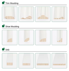 Interior Decorative Primed Modern White Wood Wall Skirting Outside Corner <strong>Architrave</strong> Moulding with Customized Size for <strong>Ceiling</strong> - Product Image 3