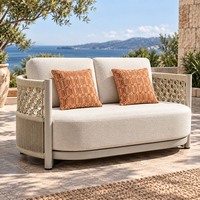 run confortable nordique Patio sectionnel Conversation canapé causeuse meubles extérieur corde aluminium jardin canapé ensembles