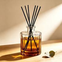 Bouteille diffuseur de parfum en verre vide en gros, 170 ml, transparente, épaissie, anti-chute, pour parfum d'ambiance, avec logo personnalisé et emballage couleur