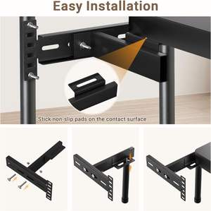 Supports de tête de lit pour cadre de lit métallique, supports réglables pour <span class=keywords><strong>kit</strong></span> d'<span class=keywords><strong>extension</strong></span> de pied de lit, compatibles avec les lits Twin, Full, Queen et King - Product Image 2