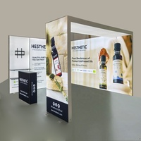 Stand d'exposition modulaire 10x10 en aluminium sans outil avec arche rétroéclairée SEG, portable pour salon professionnel