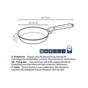 Sartén Kela Vitana Ø 24cm H: 5cm mango madera de haya - Product Image 3