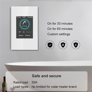 Interrupteur intelligent pour <span class=keywords><strong>chauffe</strong></span>-<span class=keywords><strong>eau</strong></span> LANBON L8-HB <span class=keywords><strong>20A</strong></span> WiFi avec écran LCD, commande vocale, minuterie, norme européenne - Product Image 6