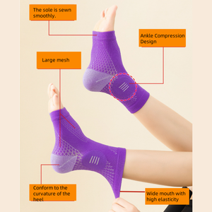 Tobillera de compresión de nailon fina de verano de primera calidad, soporte elástico transpirable, baloncesto, ciclismo, prevención de lesiones, comodidad suave - Product Image 6