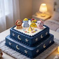Vente en gros d'usine, accessoires de gâteau sur le thème des animaux halal personnalisés, décoration de pâtisserie, guimauves, bonbons mous pour anniversaire