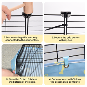 DIY gine domuz oyun parkı Loft C & kafesleri rampa küçük hayvan çit Habitat + IP67 su geçirmez astar 12 adet paneller - Product Image 5