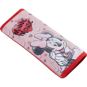 Cuscinetto per cintura di sicurezza auto Disney Minnie Mouse, rosa, chiusura con strappo - Product Image 2
